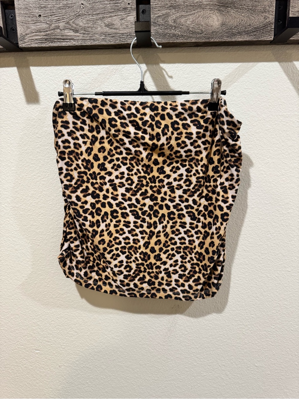 Faded Rose Leopard Print Tube Top